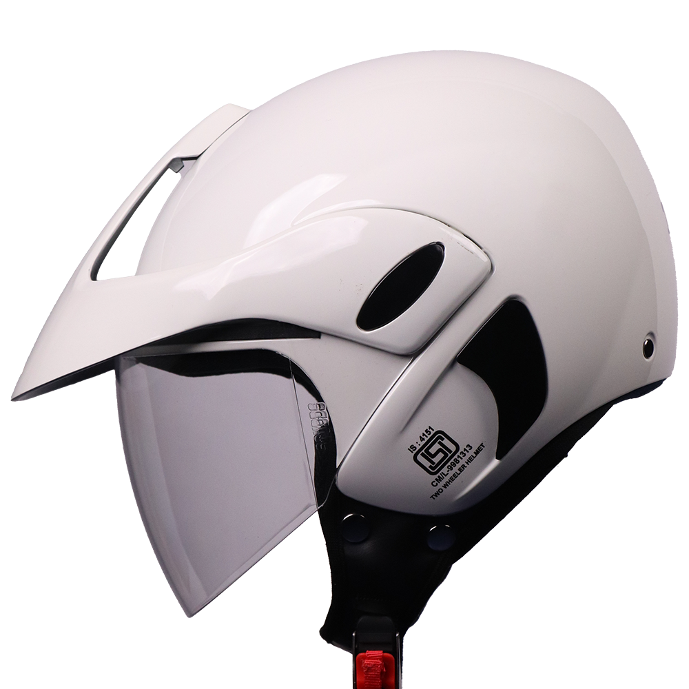 TVS Helmet Half Face Pearl White ML